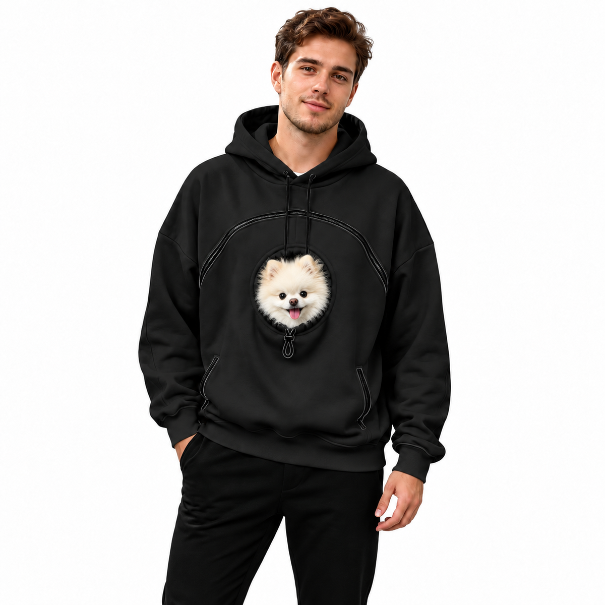 XeloPets Abrazo  Sudadera con capucha y bolsillo para perros pequeños