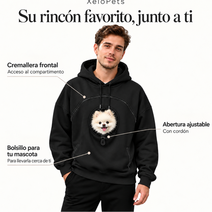 XeloPets Abrazo  Sudadera con capucha y bolsillo para perros pequeños