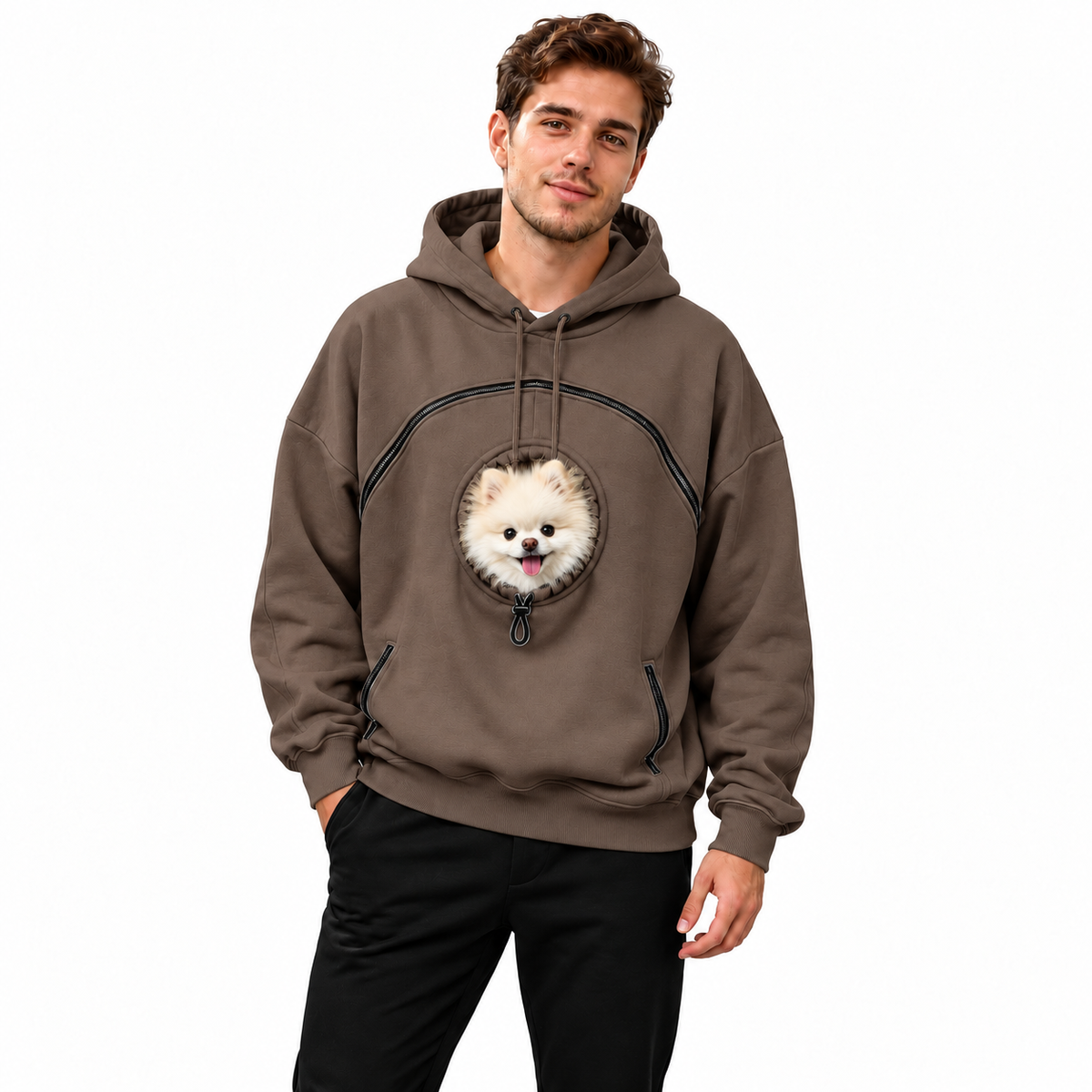 XeloPets Abrazo  Sudadera con capucha y bolsillo para perros pequeños